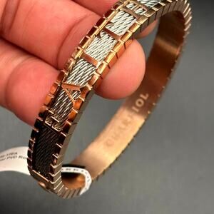 Charriol FAITH Stainless Steel & Rose Gold PVD Cable Bracelet 04-102-1139-17FA